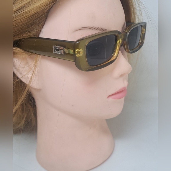 Gucci Womens Sunglasses Tom Ford Y2K Green Black Rectangle GG 2409/N/S 49-19-135 - Picture 7 of 16